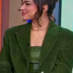 Good Morning America Paulina Chávez Green Stylish Blazer