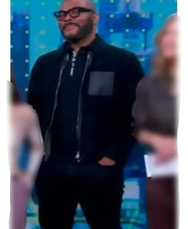 Good Morning America Tyler Perry Leather Stylish Jacket