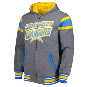 Gray Los Angeles Chargers Extreme Gray Hoodie