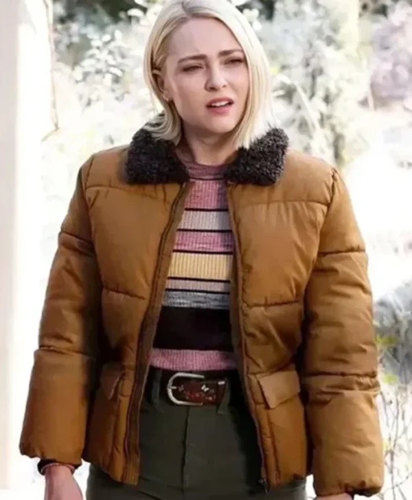 Grosse Pointe Garden Society S01 Alice Morris Brown Stylish Puffer Jacket