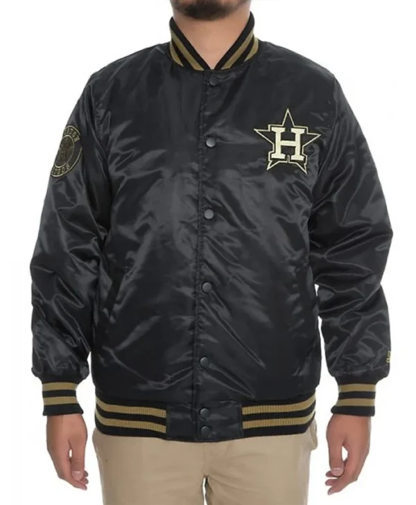 Houston Astros Black And Gold Varsity Jacket