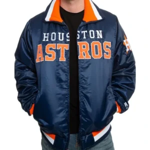 Houston Astros Navy Full-Zip Varsity Bomber Jacket
