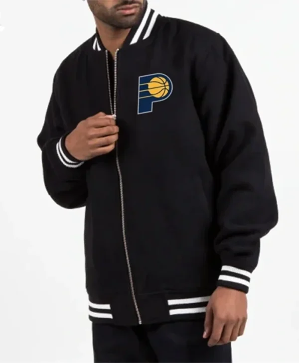 Indiana Pacers Black Bomber Stylish Jacket