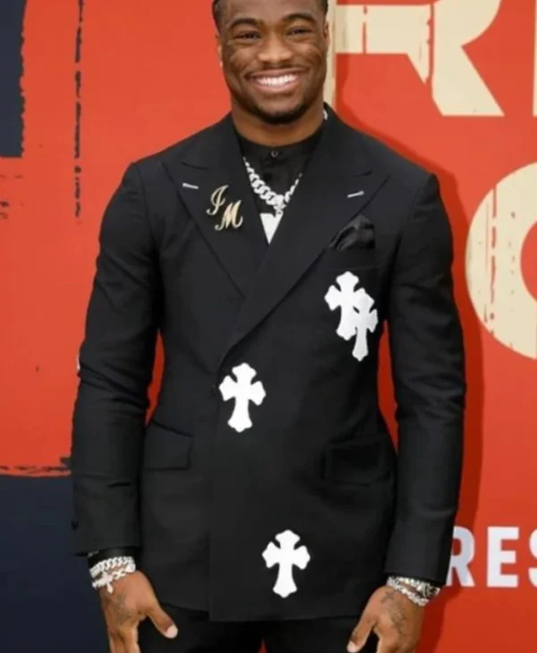 Jalen Milroe 2025 NFL Draft Red Carpet Stylish Blazer