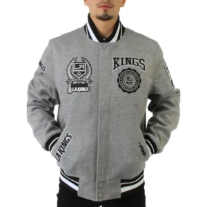 LA Kings Gray Varsity Jacket