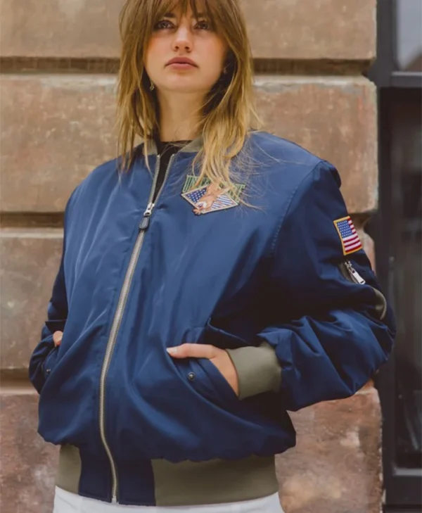 Leon Blue Stylish Bomber Jacket
