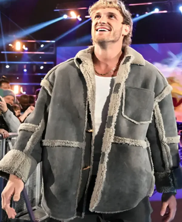 Logan Paul Monday Night RAW Shearling Stylish Jacket