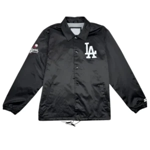 Los Angeles Dodgers Starter Coaches Black Jacket