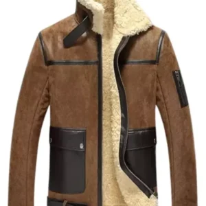 Men’s Aviator Bomber Shearling Stylish Leather Jacket