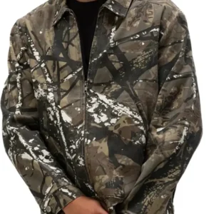 Men’s Camo Canvas Workwear Bomber Jacket