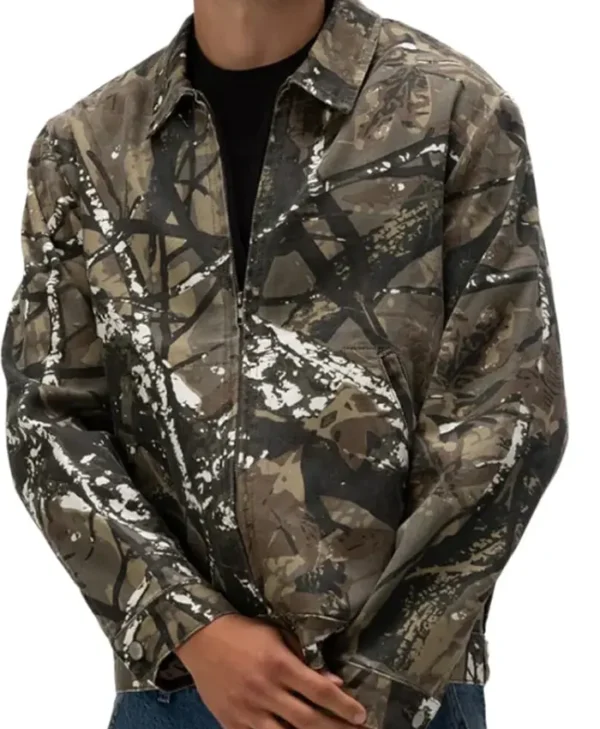 Men’s Camo Canvas Workwear Bomber Jacket