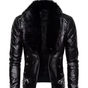 Men’s Retro Aviator Black Stylish Leather Jacket