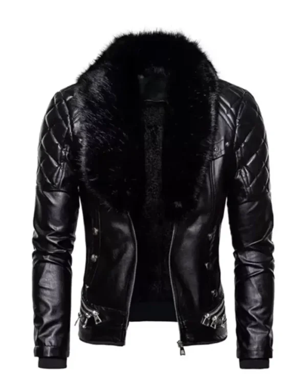 Men’s Retro Aviator Black Stylish Leather Jacket