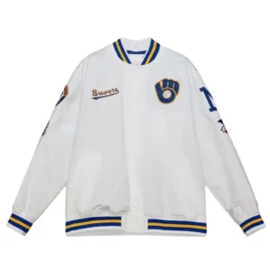 Milwaukee Brewers City Collection Varsity Satin Jacket