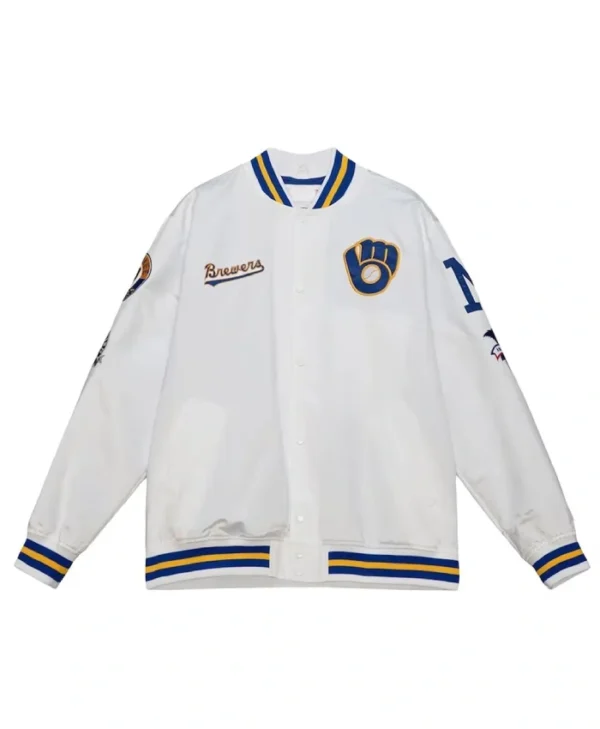 Milwaukee Brewers City Collection Varsity Satin Jacket