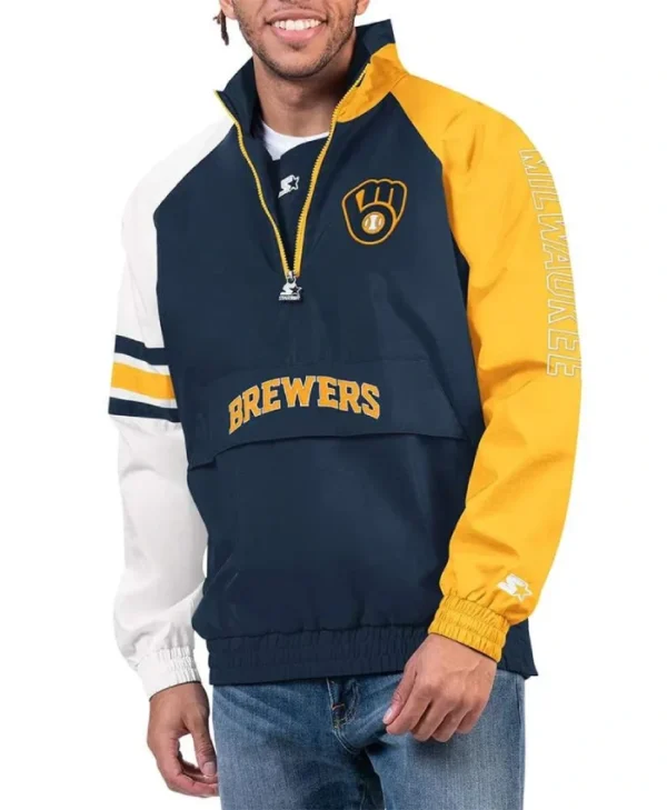 Milwaukee Brewers Elite Half Zip Jacket