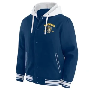 Milwaukee Brewers Navy Hooded Jacket