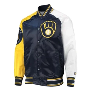 Milwaukee Brewers Reliever Full-Snap Varsity Jacket