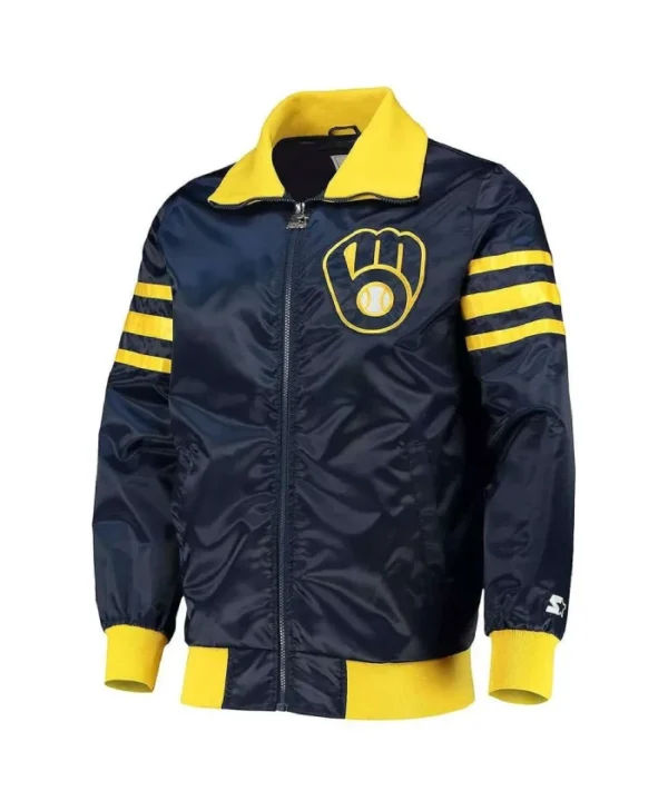 Milwaukee Brewers The Captain II Navy Bomber Jacket