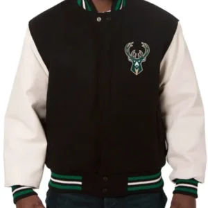 Milwaukee Bucks Black and white Jacket