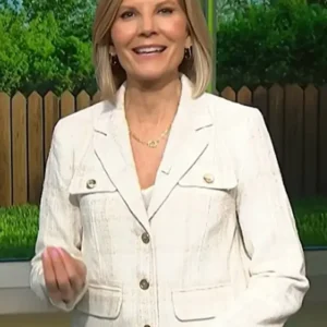 NBC News Daily 2025 Kate Snow White Stylish Jacket