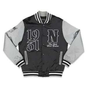 NY Yankees Black and Gray Varsity Jacket