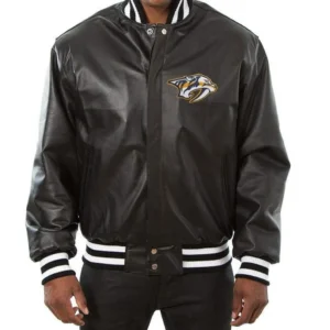 Nashville Predators Black Leather Jacket