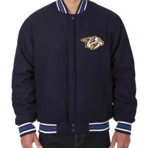 Nashville Predators Navy Blue Wool Jacket