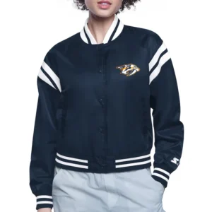 Nashville Predators Printed Logo Varsity Jacket