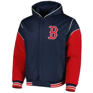 Navy And Red Boston Red Sox Hoodie Jacket