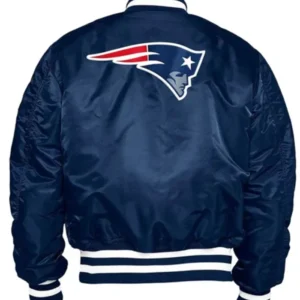 New England Patriots Blue Vintage Stylish Bomber Jacket