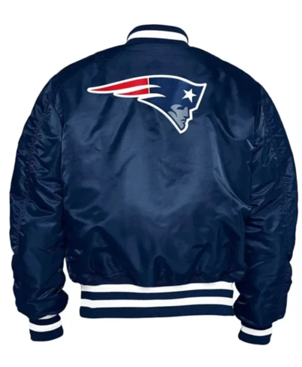 New England Patriots Blue Vintage Stylish Bomber Jacket