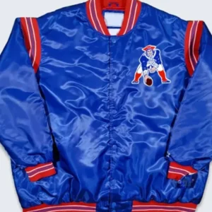 New England Patriots Teddy Blue Varsity Jacket
