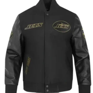 New York Jets Black Varsity Full-Zip Jacket