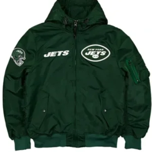 New York Jets Historic Hooded Bomber Jacket