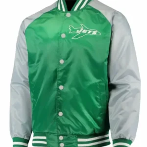 New York Jets Lead Varsity OFF-Green And Grey Jacket