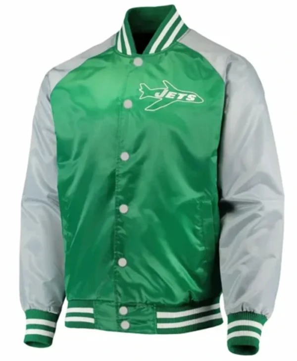 New York Jets Lead Varsity OFF-Green And Grey Jacket