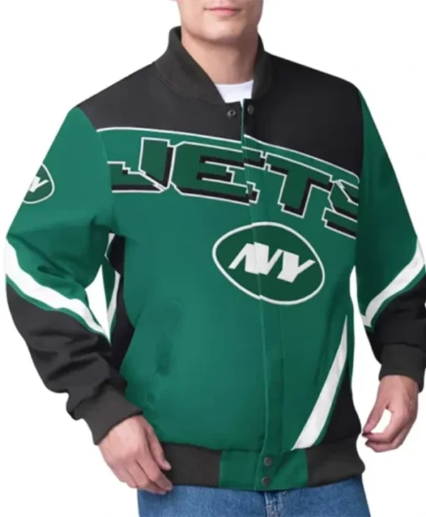 New York Jets Maximum Racing Varsity Green Jacket