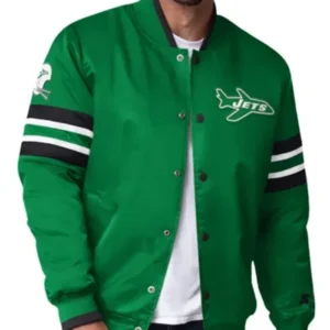 New York Jets The Pick and Roll Green Varsity Stylish Jacket