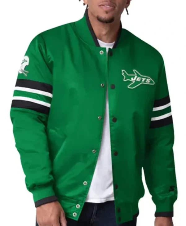 New York Jets The Pick and Roll Green Varsity Stylish Jacket