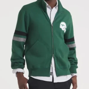 New York Jets Striped Bomber Green Jacket