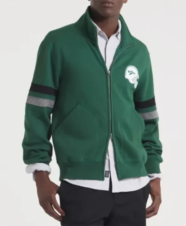 New York Jets Striped Bomber Green Jacket