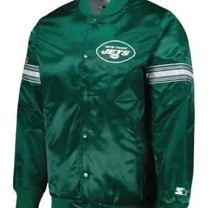 New York Jets The Pick and Roll Green Varsity Jacket