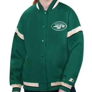 New York Jets Tournament Green Stylish Varsity Jacket