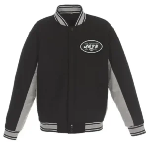 New York Jets Varsity Jets Black And Grey Jacket