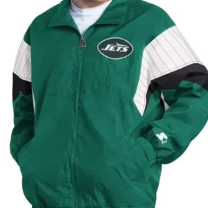 New York Jets Yard Line Green Full-Zip Bomber Jacket