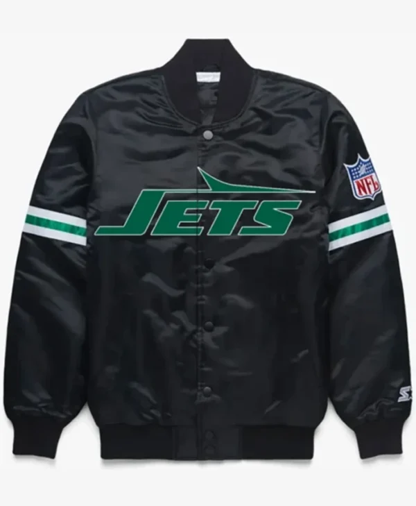 New York Letterman Varsity Jets Black Jacket
