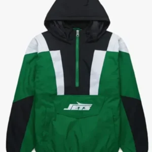 New York Pullover Jets Green And Black Jacket
