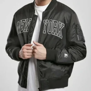 New York Vintage Black Bomber Jacket