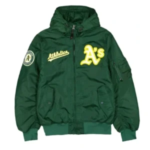 Oakland Athletics Historic L-2B Stylish Hooded Bomber Jacket